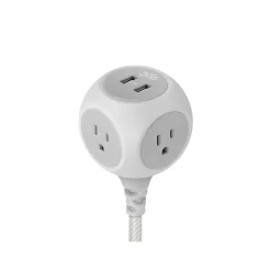 360 Electrical 6' Extension Cord, 3-Outlet, Titanium (360461-TI-4ES)