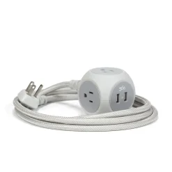 360 Electrical 6' Extension Cord, 3-Outlet, Titanium (360461-TI-4ES)