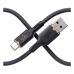 Fluid USB-C to USB-A Charging Cable, 5 ft., Granite (3E0792-GRG8NA)<360 Electrical