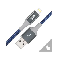 360 Electrical Habitat 8' USB A Male/Lightning 8-Pin Male, Navy (360651-NV)