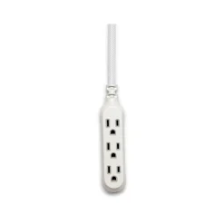 360 Electrical Habitat Modern Collection 8' Extension Cord, 3-Outlet, Titanium (360417-TI-8ES)