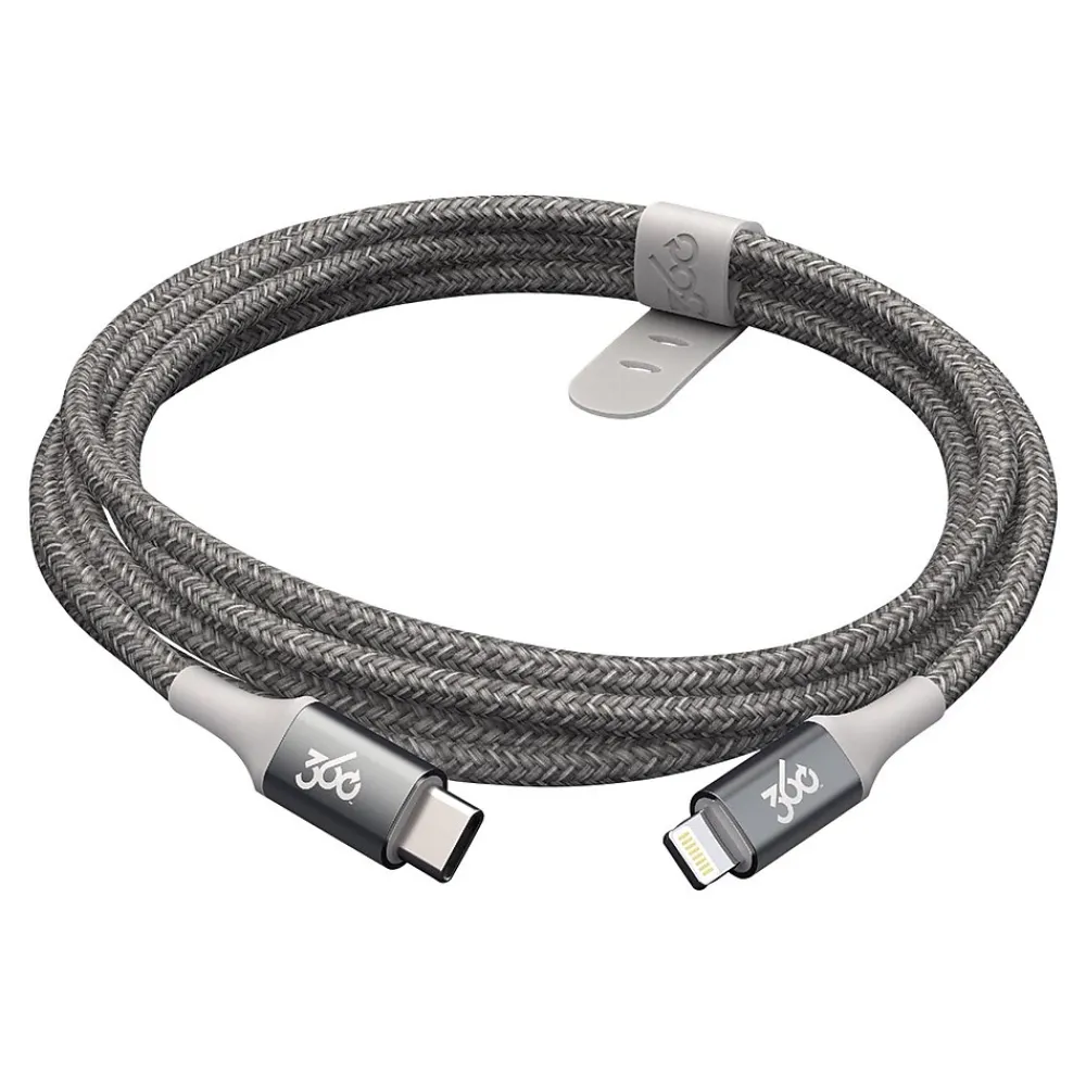 Lightning USB Cable for iPhone/iPad/iPod Touch, Charcoal (360704-CH)<360 Electrical Clearance