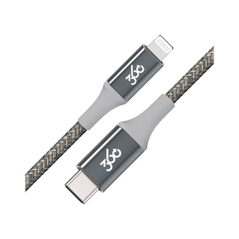 Lightning USB Cable for iPhone/iPad/iPod Touch, Charcoal (360704-CH)<360 Electrical Clearance