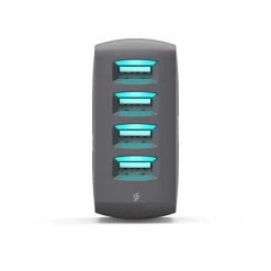 360 Electrical Vivid 8.0 4-Outlet Wall Charger, Gray (360542)