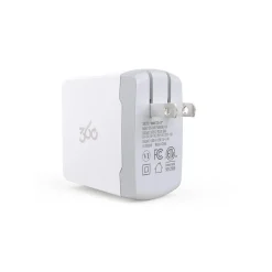 360 Electrical Vivid 2-Outlet Wall Charger, White (360710)