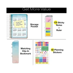 Academic Planners|Excello Global Products 2024-2025 Blue Pink Gradient 5.5