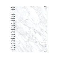Academic Planners|Global Printed Products 2024-2025 Marble 8.5" x 11" Academic Weekly & Monthly Planner, Paper Cover, Gray/White