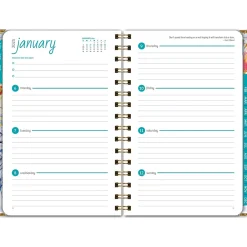 2025 Planners|Global Printed Products 2025 5.5" x 8" Weekly & Monthly Planner, Paperboard Cover, Multicolor (SPLS25-58-20)