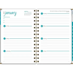 2025 Planners|Global Printed Products 2025 5.5" x 8" Weekly & Monthly Planner, Paperboard Cover, Multicolor (SPLS25-58-33)