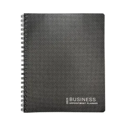 2025 Planners|Global Printed Products 2025 8.5" x 11" Weekly & Monthly Appointment Planner, Paper Cover, Black (APPT-CY25-8511)