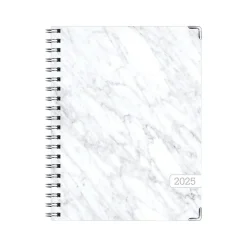 2025 Planners|Global Printed Products 2025 8.5" x 11" Weekly & Monthly Planner, Paperboard Cover, White/Gray (SPLS25-8511-06)