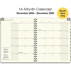 2025 Planners|Global Printed Products 2025 8.5" x 11" Monthly Planner, Plastic Cover, Blue/Gold (SPLS25-8511M-F)