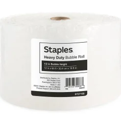 Discount Staples 1/2" Heavy Duty Bubble Roll, 12" x 65' (4069422)
