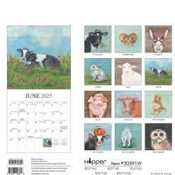 2025 Calendars|Hopper Studios 2025 Barnyard Friends 12" x 12" Monthly Wall Calendar (9781773728100)