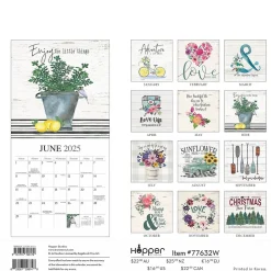 2025 Calendars|Hopper Studios 2025 Love The Journey 12" x 24" Monthly Square Wall Calendar (9781773728179)