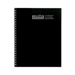 Academic Planners|House of Doolittle 2024-2025 8.5" x 11" Academic Monthly Planner, Leatherette Cover, Black (26302-25)