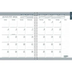 Academic Planners|House of Doolittle 2024-2025 7" x 9" Academic Weekly & Monthly Planner, Leatherette Cover, Black (295532-25)