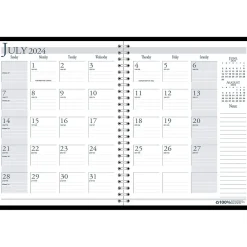 Academic Planners|House of Doolittle 2024-2025 8.5" x 11" Academic Monthly Planner, Leatherette Cover, Bright Blue (26308-25)