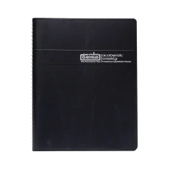 Academic Planners|House of Doolittle 2024-2025 8.5" x 11" Academic Weekly Appointment Book, Leatherette Cover, Black (257202-25)
