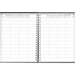 2025 Planners|House of Doolittle 2025 8.5" x 11" Daily 8-Person Group Practice Planner, Faux Leather Cover, Black (28102-25)