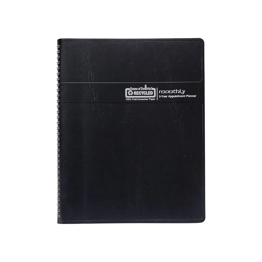 Academic Planners|House of Doolittle 2023-2024 8.5" x 11" Monthly Planner, Black (2620-02-23)