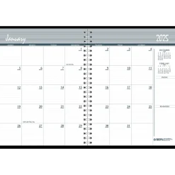 2025 Planners|House of Doolittle 2025 8.5" x 11" Monthly Planner, Faux Leather Cover, Blue (26207-25)