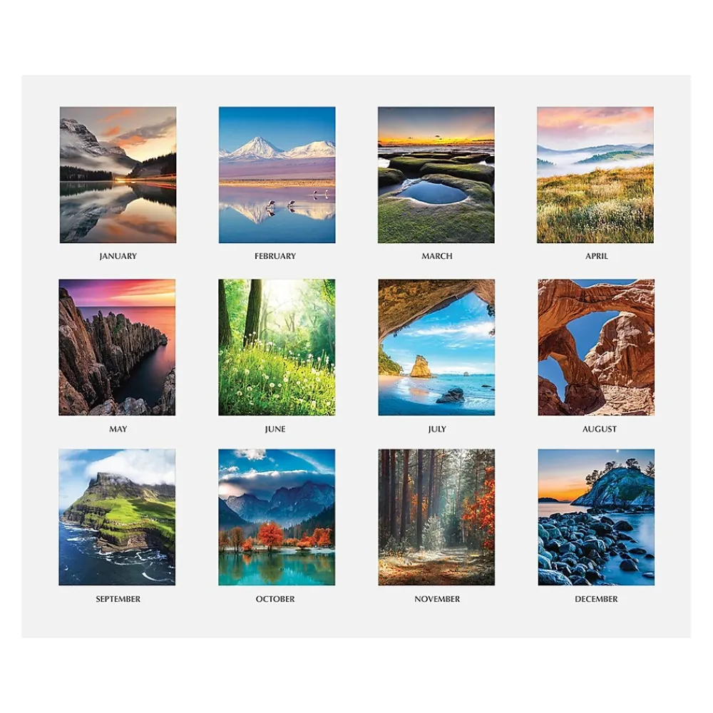 2025 Calendars|House of Doolittle 2025 Earthscapes 22" x 17" Monthly Desk Pad Calendar (147-25)