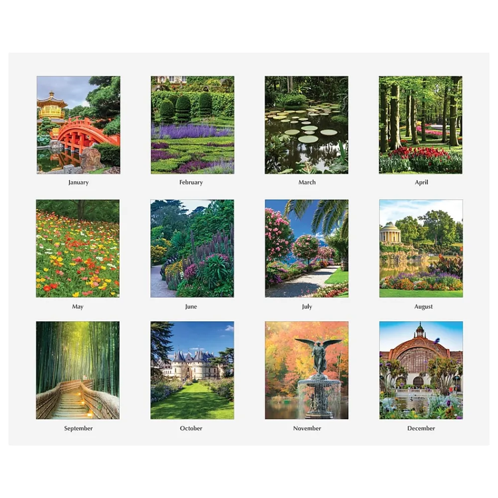 2025 Calendars|House of Doolittle 2025 Earthscapes Gardens 8.5" x 4.25" Monthly Desk Calendar (309-25)