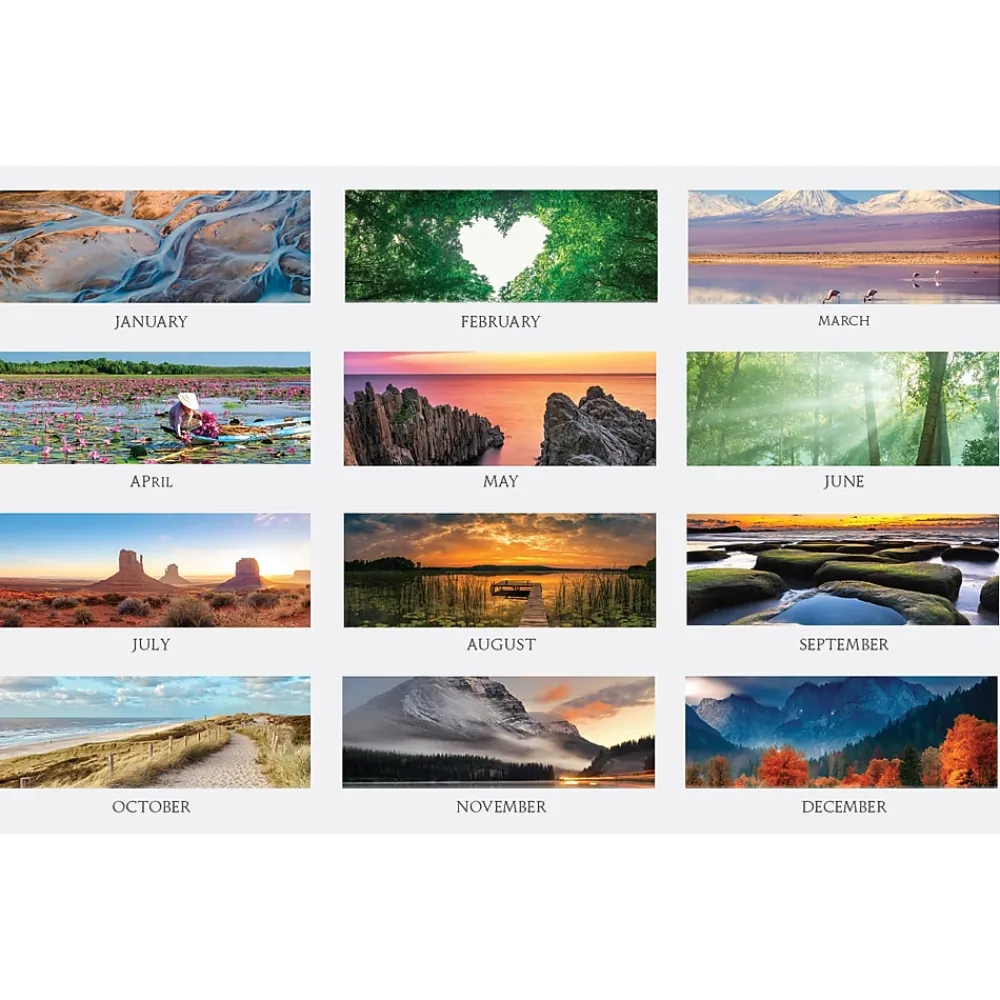 2025 Calendars|House of Doolittle 2025 Earthscapes 8" x 17" Three-Month Wall Calendar (3636-25)