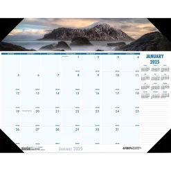 2025 Calendars|House of Doolittle 2025 Earthscapes Coastlines 22" x 17" Monthly Desk Pad Calendar (178-25)
