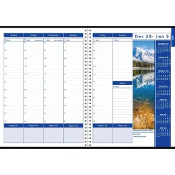 2025 Planners|House of Doolittle 2025 Earthscapes 8.5" x 11" Weekly & Monthly Planner, Leatherette Cover, Black (27302-25)