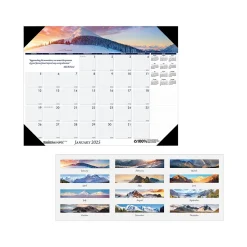 2025 Calendars|House of Doolittle 2025 Earthscapes Mountains of the World 22" x 17" Monthly Desk Pad Calendar (176-25)