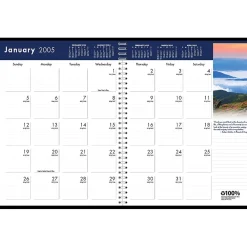 2025 Planners|House of Doolittle 2025 Earthscapes 8.5" x 11" Monthly Planner, Leatherette Cover, Black (26402-25)