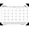2025 Calendars|House of Doolittle 2025 Economy 18.5" x 13" Monthly Desk Pad Calendar, White/Black (012402-25)