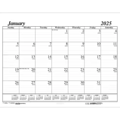 Calendars & Planners Refills|House of Doolittle 2025 Economy 17" x 22" Monthly Desk Pad Calendar Refill, White/Black (126-25)