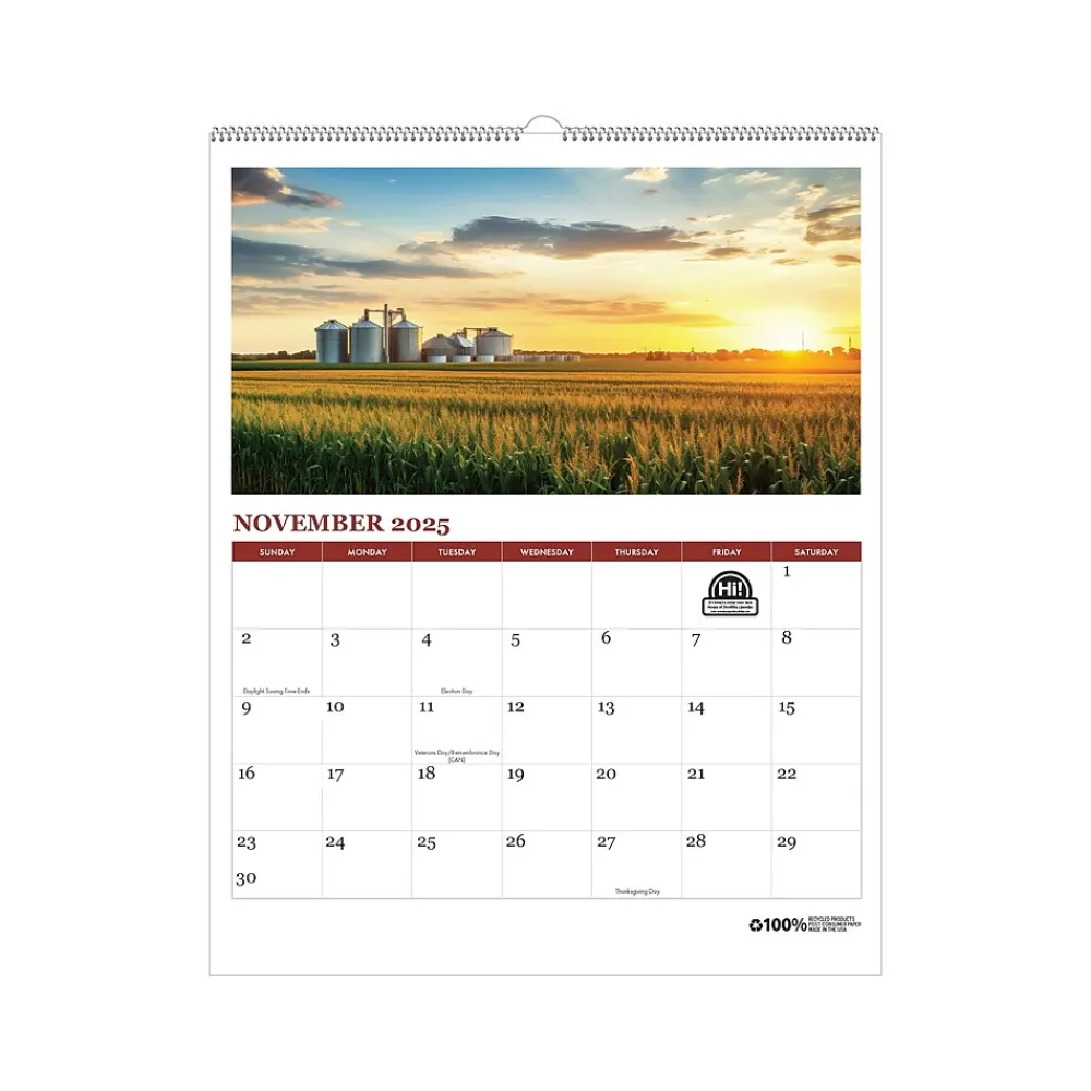 2025 Calendars|House of Doolittle 2025 Farm Life 11" x 14" Monthly Wall Calendar (316-25)