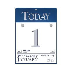 2025 Calendars|House of Doolittle 2025 Today 6.5" x 9" Daily Wall Calendar, White/Blue (310-25)