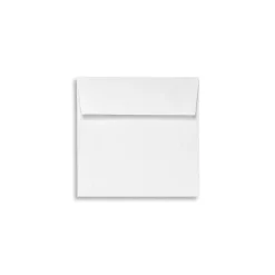 Sale LUX 80 lb 5 3/4" x 5 3/4" Recycled Peel & Press Square Envelopes, White, 50/Pack