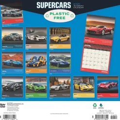 2025 Calendars|BrownTrout 2025 Motor Club Supercars 12" x 12" Monthly Square Wall Calendar (9781975477844)