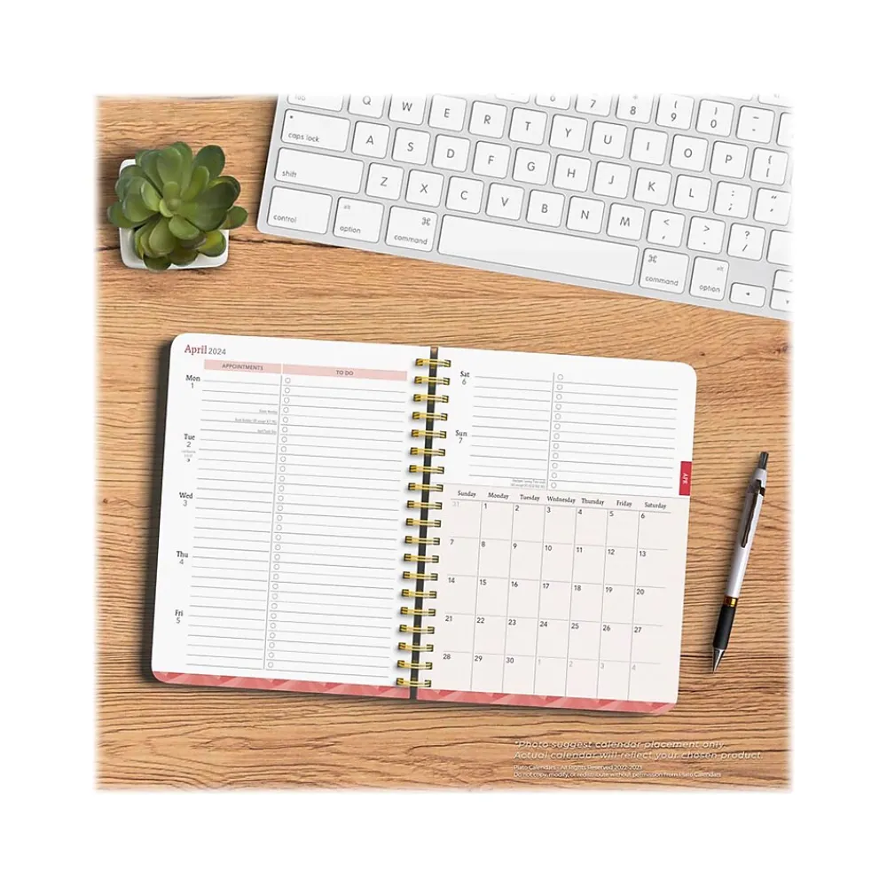 Academic Planners|Plato 2024 6" x 7.75" Academic & Calendar Weekly Planner, Paperboard Cover, Black (9781975457396)