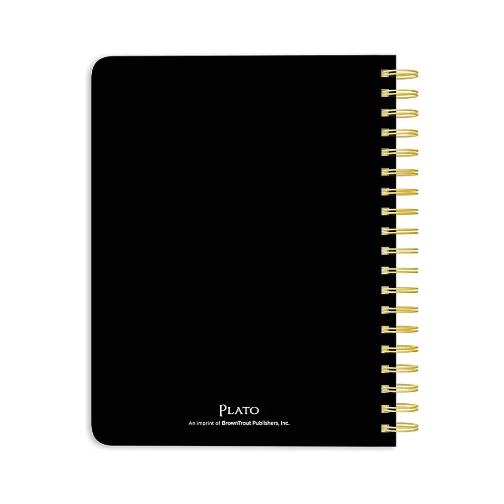 Academic Planners|Plato 2024-2025 6" x 7.75" Academic & Calendar Weekly Planner, Paperboard Cover, Solid Black (9781975480349)