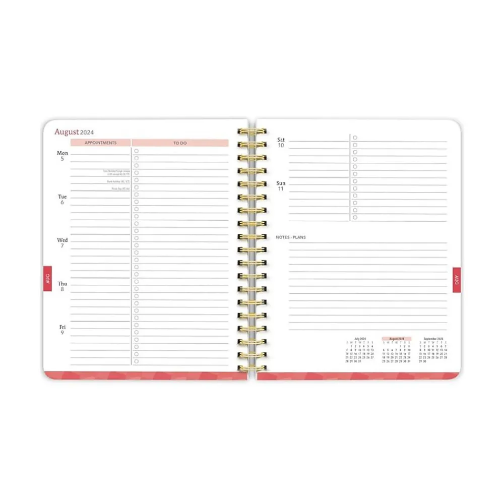 Academic Planners|Plato 2024-2025 6" x 7.75" Academic & Calendar Weekly Planner, Paperboard Cover, Solid Black (9781975480349)