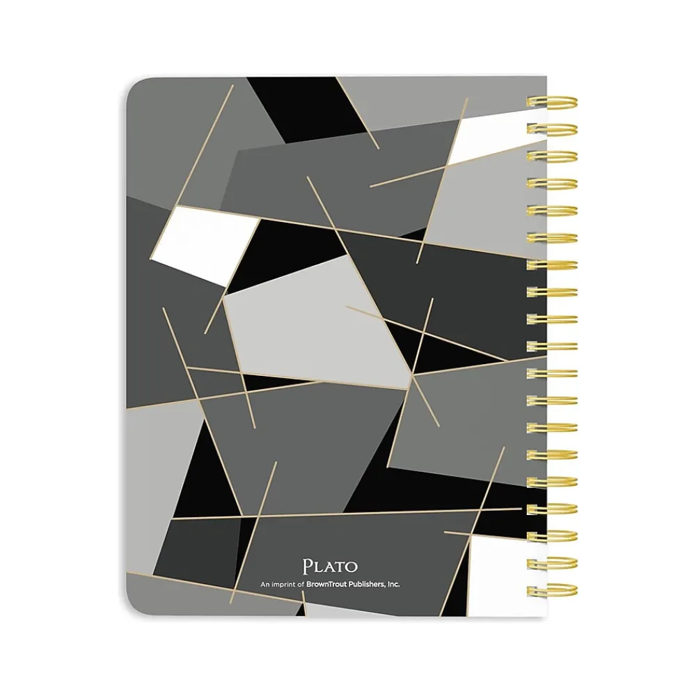 Academic Planners|Plato 2024-2025 Pen & Ink 6" x 7.75" Academic Weekly Planner, Hardcover, Ivory/Ebony (9781975480417)