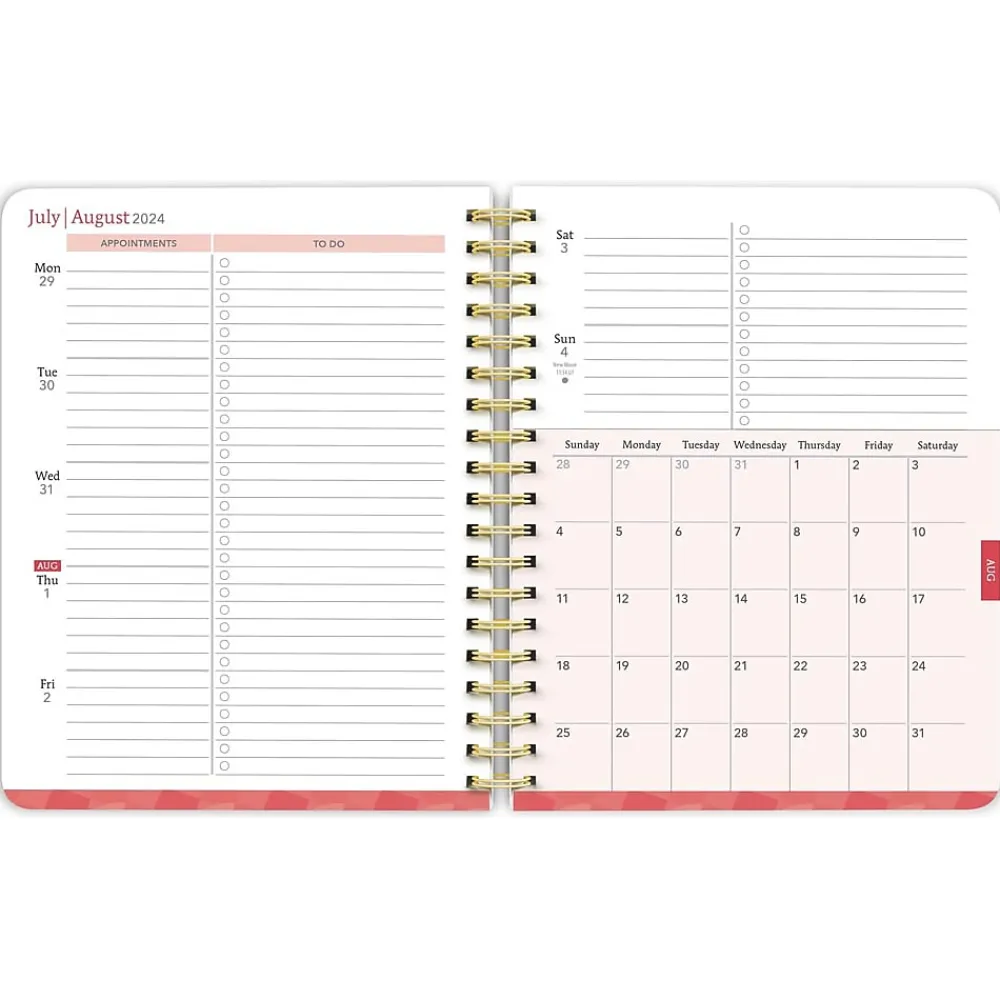 Academic Planners|Plato 2024-2025 Pen & Ink 6" x 7.75" Academic Weekly Planner, Hardcover, Ivory/Ebony (9781975480417)