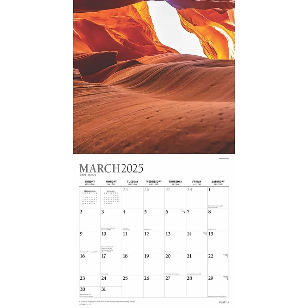 2025 Calendars|Plato 2025 Psalms 12" x 24" Monthly Square Wall Calendar (9781975478841)