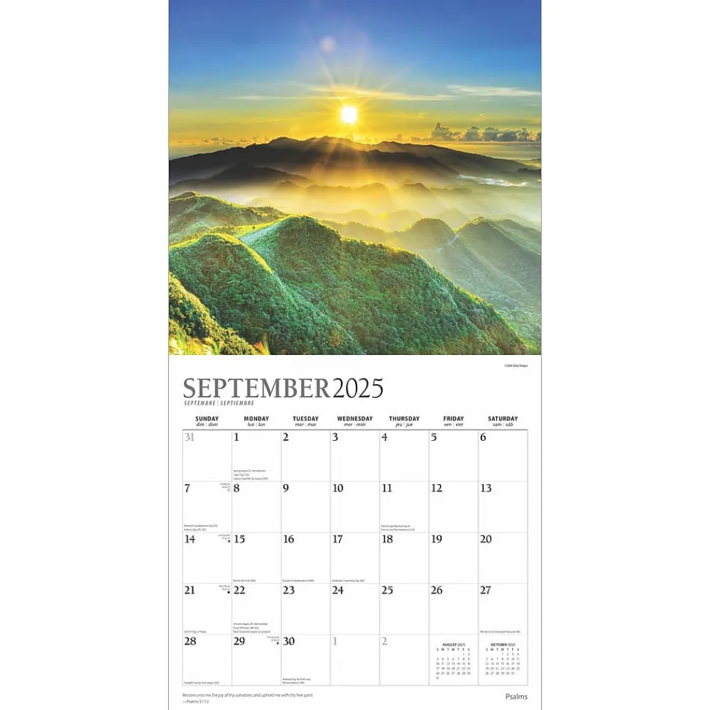 2025 Calendars|Plato 2025 Psalms 12" x 24" Monthly Square Wall Calendar (9781975478841)