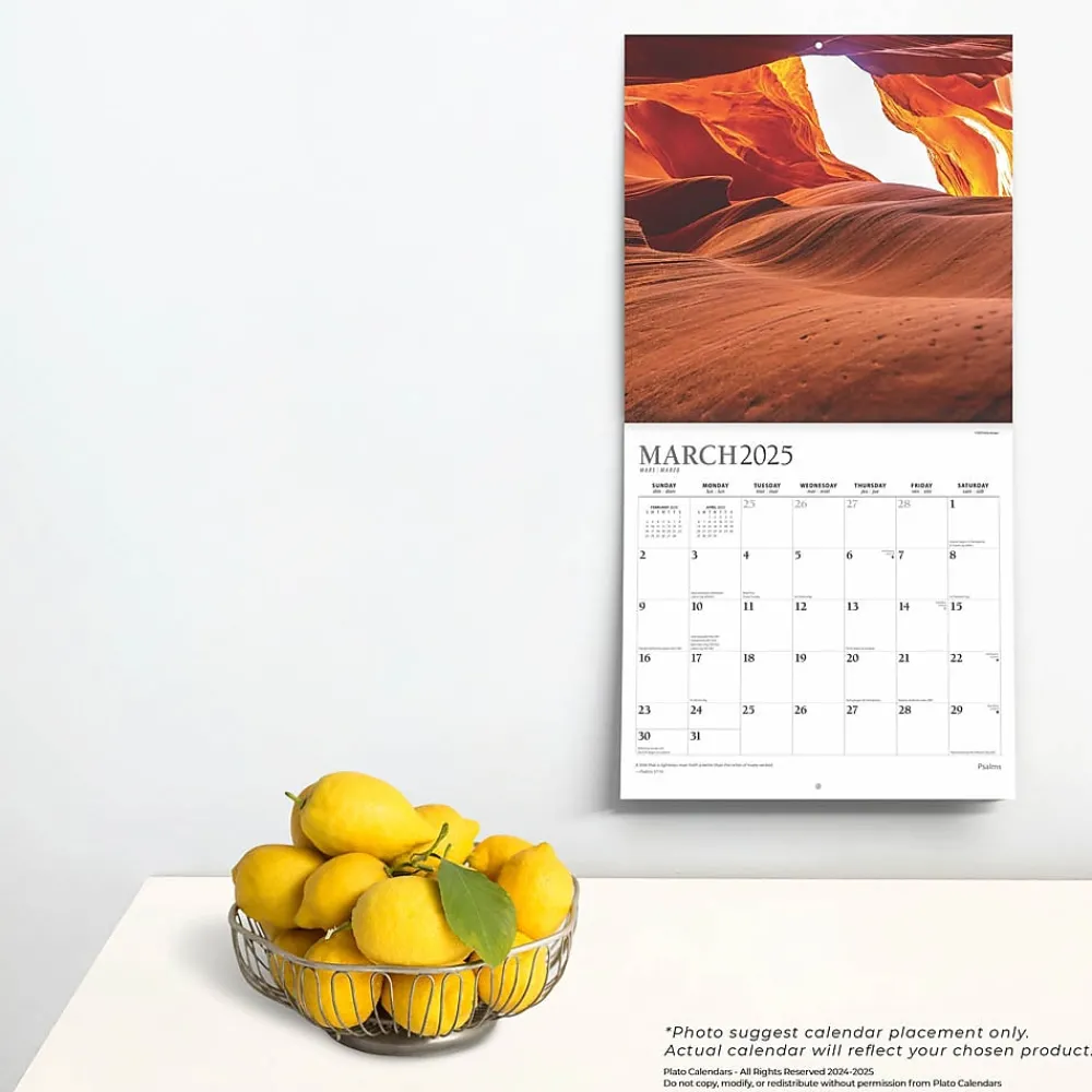 2025 Calendars|Plato 2025 Psalms 12" x 24" Monthly Square Wall Calendar (9781975478841)