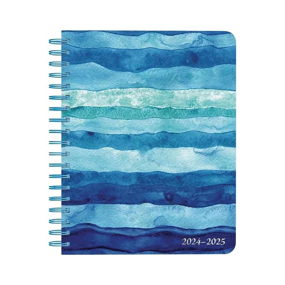 Academic Planners|Plato 2024-2025 Seaside Currents 6" x 7.75" Academic & Calendar Weekly Planner, Paperboard Cover, Multicolor (9781975480424)