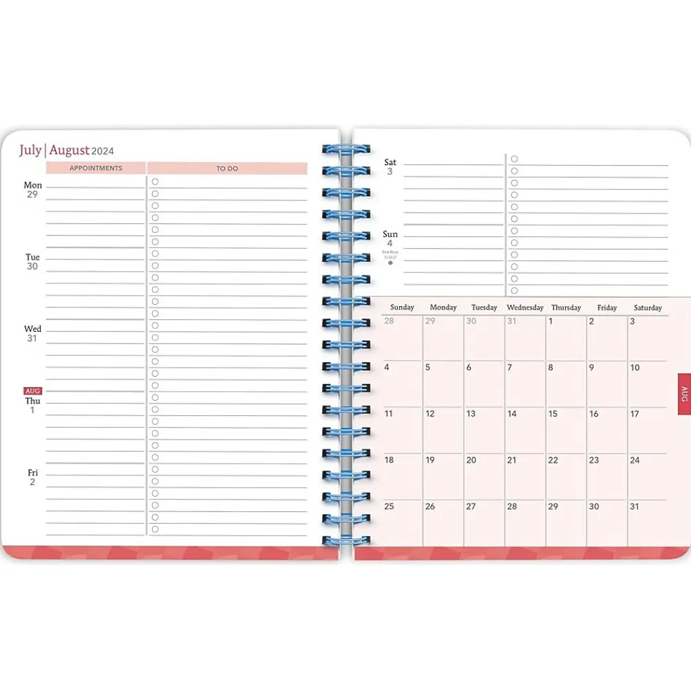 Academic Planners|Plato 2024-2025 Seaside Currents 6" x 7.75" Academic & Calendar Weekly Planner, Paperboard Cover, Multicolor (9781975480424)