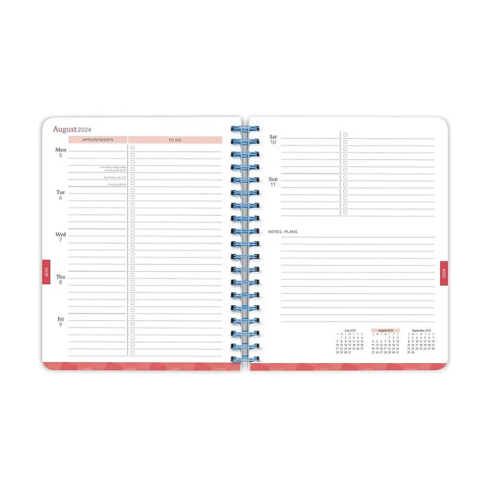 Academic Planners|Plato 2024-2025 Seaside Currents 6" x 7.75" Academic & Calendar Weekly Planner, Paperboard Cover, Multicolor (9781975480424)